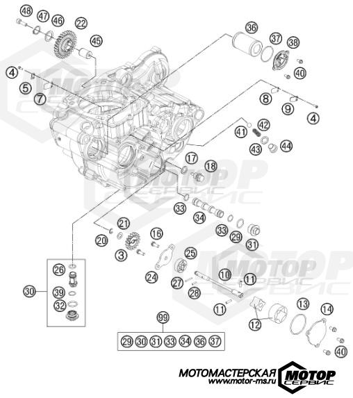 KTM Enduro 450 EXC 2015 LUBRICATING SYSTEM