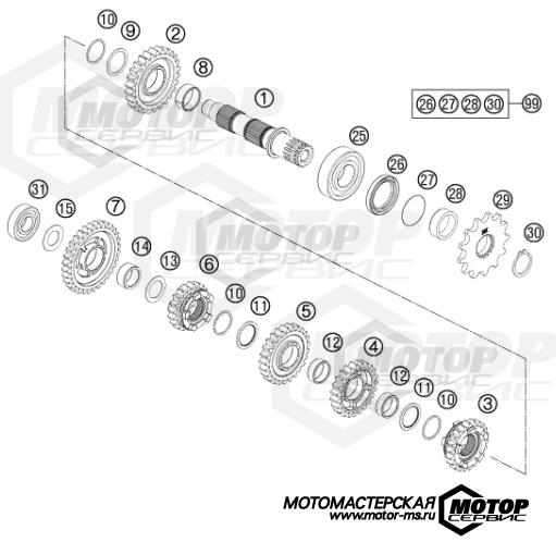 KTM Enduro 300 EXC Factory Edition 2015 TRANSMISSION II - COUNTERSHAFT