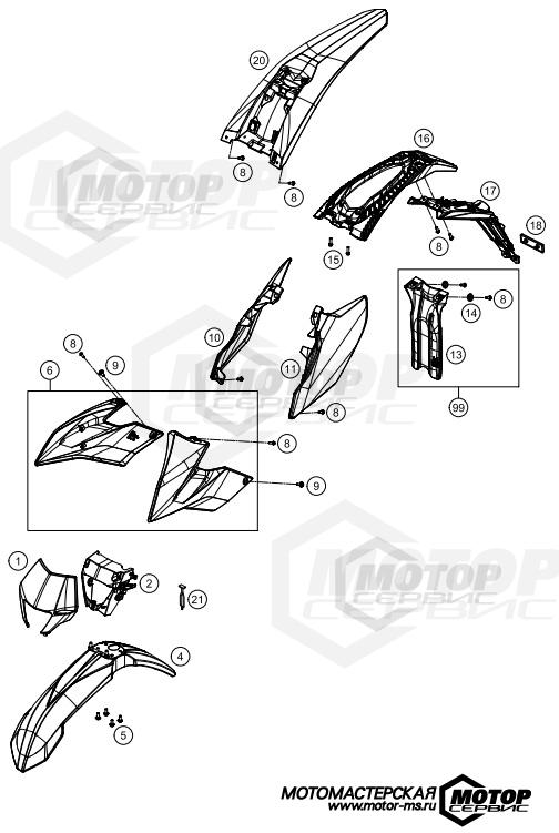 KTM Freeride 250 R 2015 MASK, FENDERS