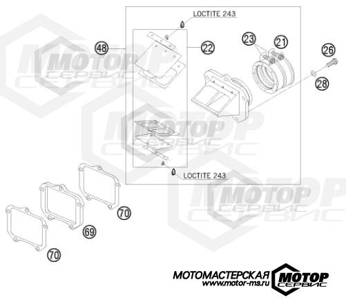 KTM Enduro 200 EXC 2015 REED VALVE CASE
