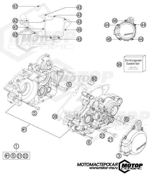 KTM Enduro 125 EXC Six Days 2015 ENGINE CASE