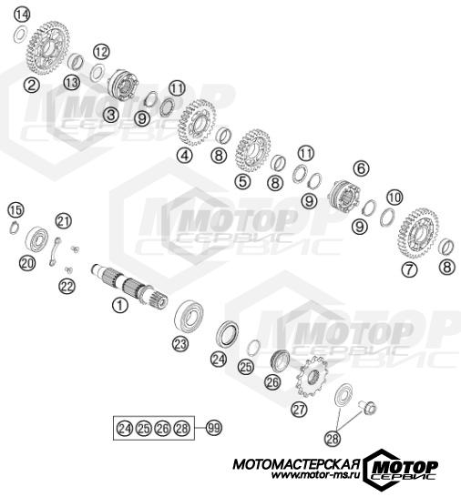 KTM MX 450 SX-F 2015 TRANSMISSION II - COUNTERSHAFT