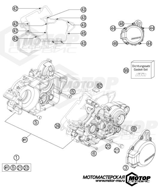 KTM MX 125 SX 2015 ENGINE CASE
