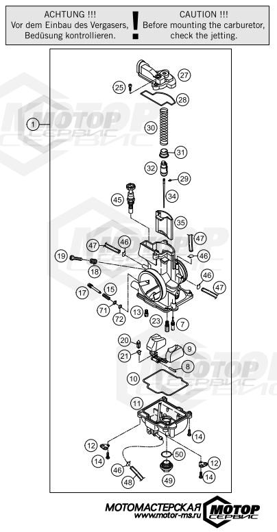KTM MX 125 SX 2015 CARBURETOR