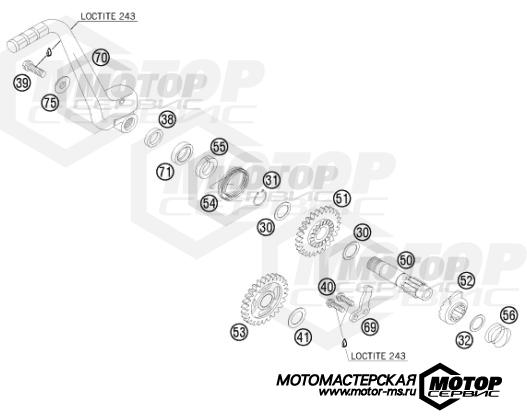 KTM MX 125 SX 2015 KICK STARTER