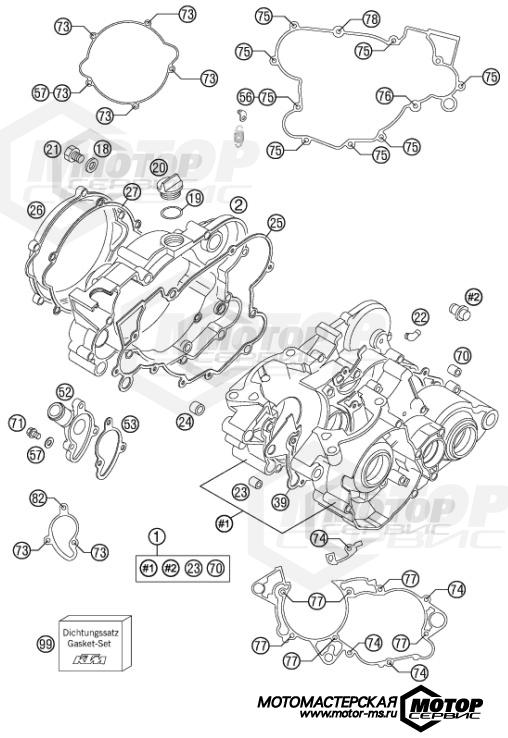 KTM MX 85 SX 19/16 2015 ENGINE CASE