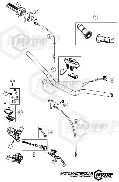 KTM MX 85 SX 19/16 2015 HANDLEBAR, CONTROLS