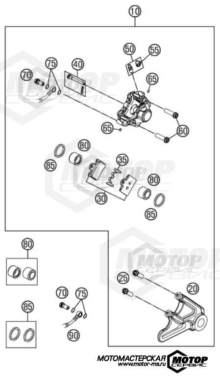 KTM MX 85 SX 19/16 2015 BRAKE CALIPER REAR