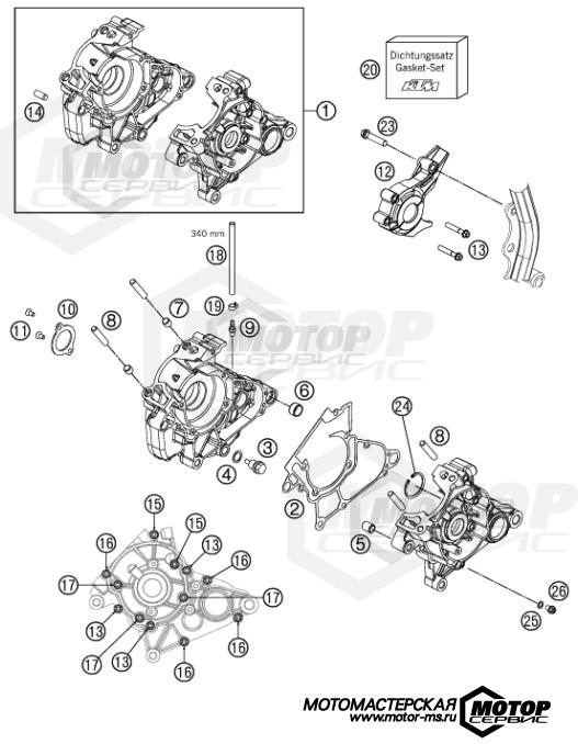 KTM MX 50 SX Mini 2015 ENGINE CASE