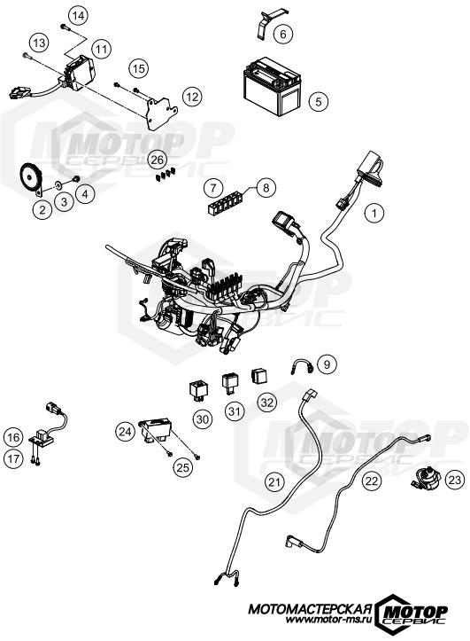 KTM Supersport RC 390 ABS B.D. White 2015 WIRING HARNESS