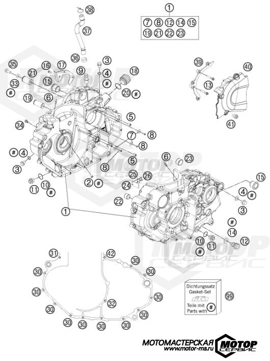 KTM Naked 690 Duke ABS White 2014 ENGINE CASE