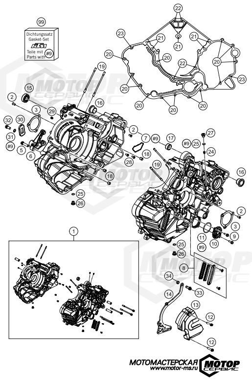 KTM Travel 1190 Adventure ABS Grey 2014 ENGINE CASE