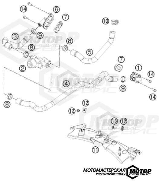KTM Supersport 1190 RC8 R White 2014 SECONDARY AIR SYSTEM SAS