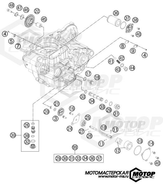 KTM Enduro 450 EXC 2014 LUBRICATING SYSTEM