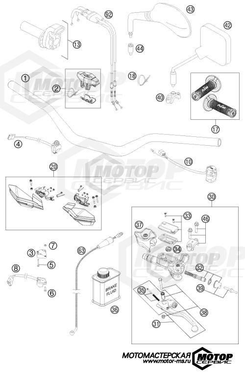 KTM Enduro 450 EXC 2014 HANDLEBAR, CONTROLS