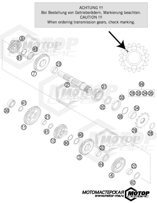 KTM Enduro 200 EXC 2014 TRANSMISSION II - COUNTERSHAFT