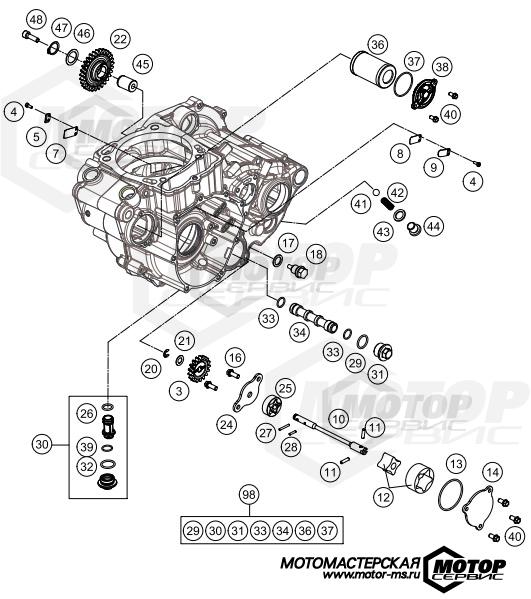 KTM MX 450 SX-F 2014 LUBRICATING SYSTEM
