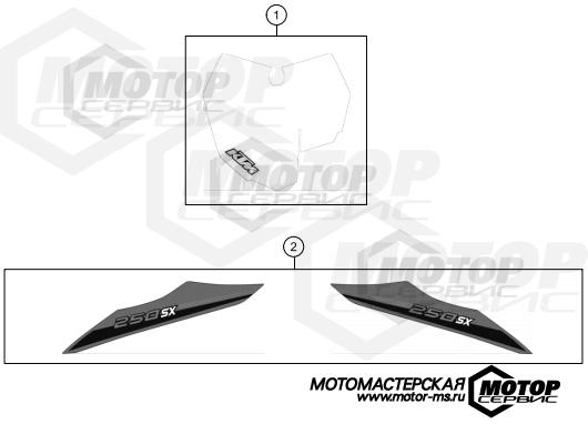KTM MX 250 SX 2014 DECAL