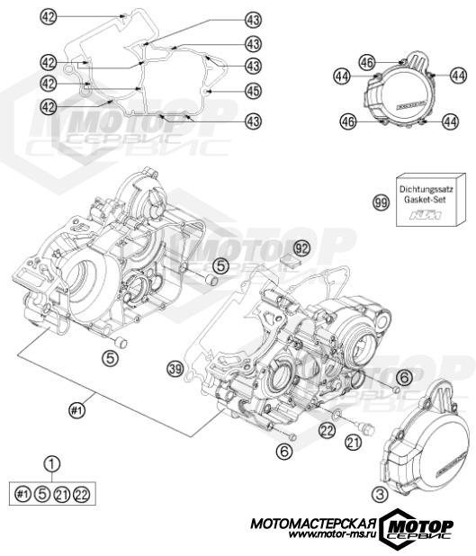 KTM MX 150 SX 2014 ENGINE CASE