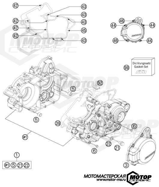 KTM MX 125 SX 2014 ENGINE CASE