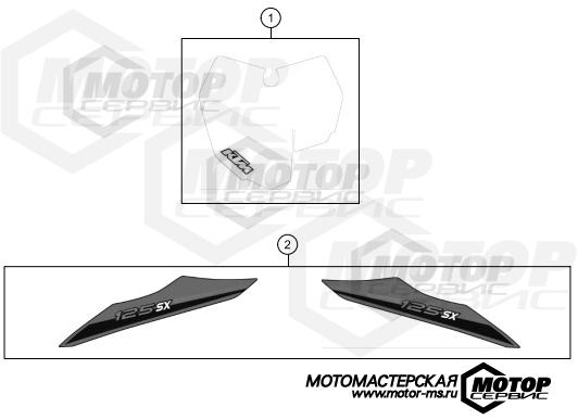 KTM MX 125 SX 2014 DECAL