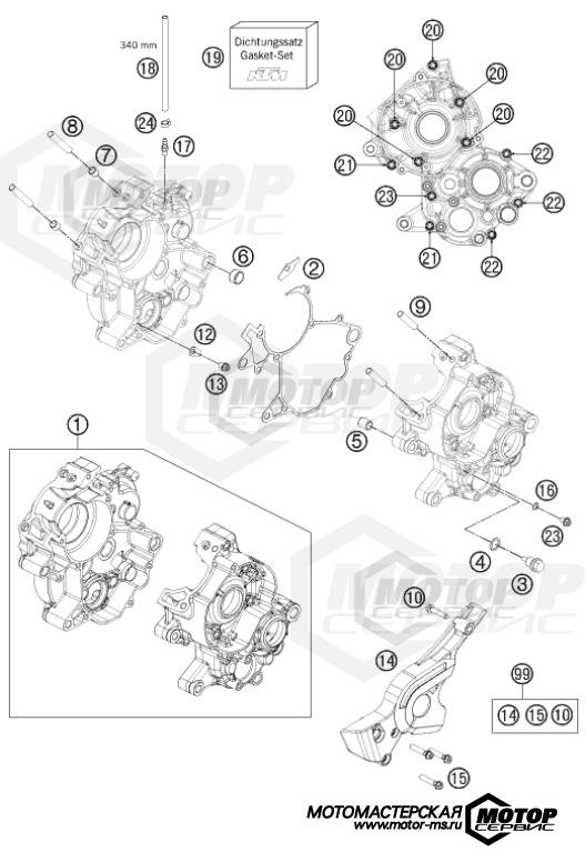 KTM MX 65 SX 2014 ENGINE CASE