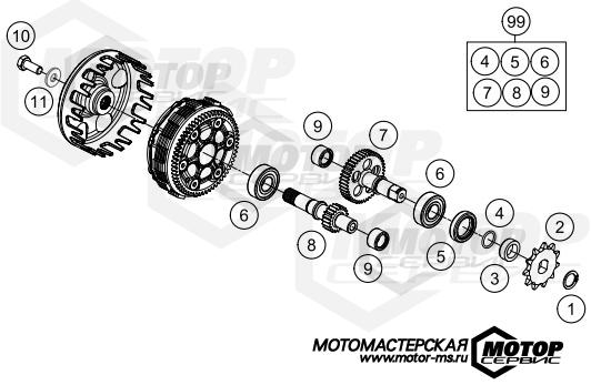 KTM MX 50 SX Mini 2014 TRANSMISSION