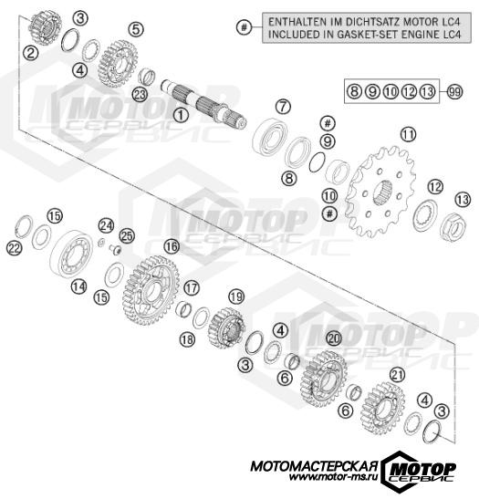 KTM Supermoto 690 SMC R ABS 2014 TRANSMISSION II - COUNTERSHAFT