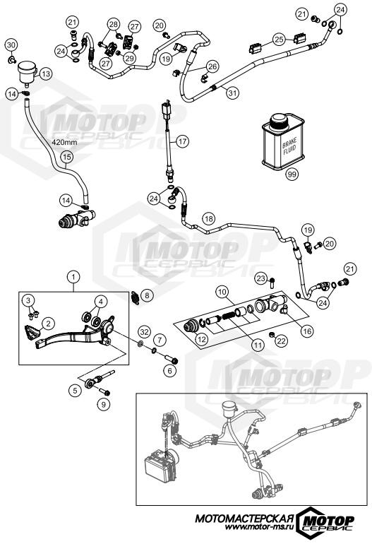 KTM Supermoto 690 SMC R ABS 2014 REAR BRAKE CONTROL