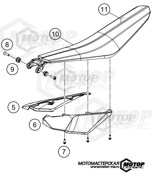 KTM Freeride E-SX 2014 SEAT, COVERS