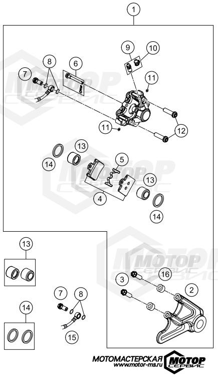 KTM Freeride E-SX 2014 BRAKE CALIPER REAR