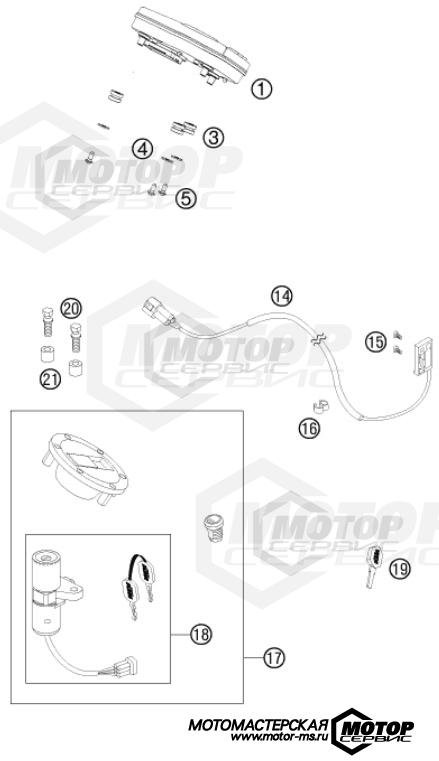 KTM Naked 990 Super Duke R 2013 INSTRUMENT / LOCK SYSTEM
