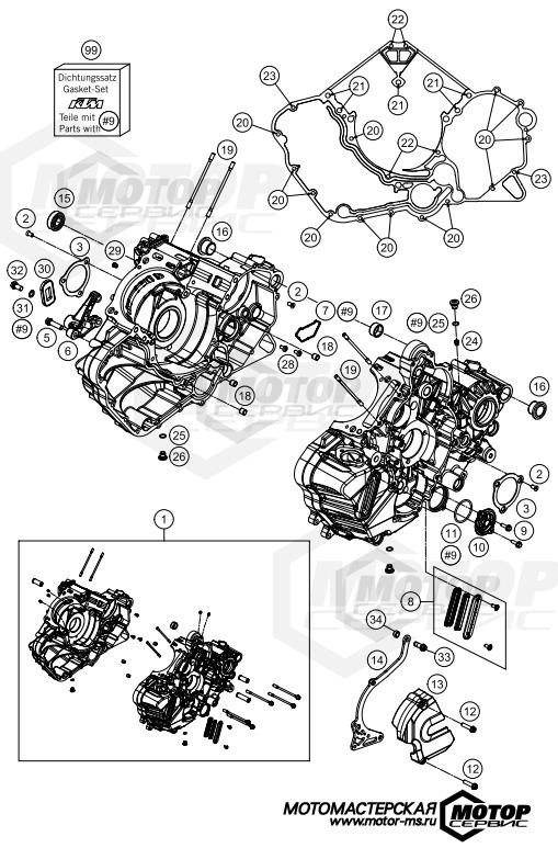 KTM Travel 1190 Adventure ABS Grey 2013 ENGINE CASE