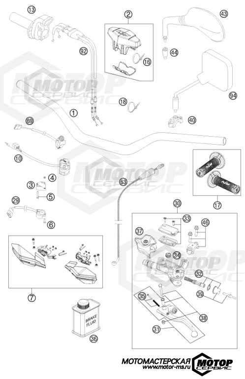 KTM Enduro 350 EXC-F Six Days 2013 HANDLEBAR, CONTROLS