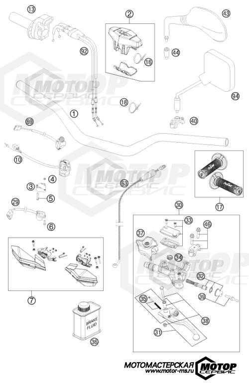 KTM Enduro 350 EXC-F 2013 HANDLEBAR, CONTROLS