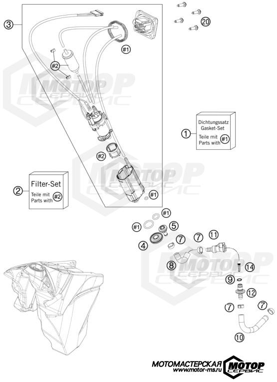 KTM Enduro 450 EXC Six Days 2013 FUEL PUMP