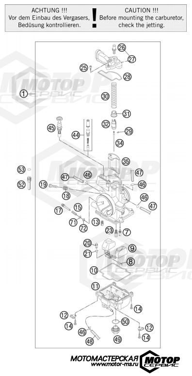 KTM Enduro 250 EXC Six Days 2013 CARBURETOR