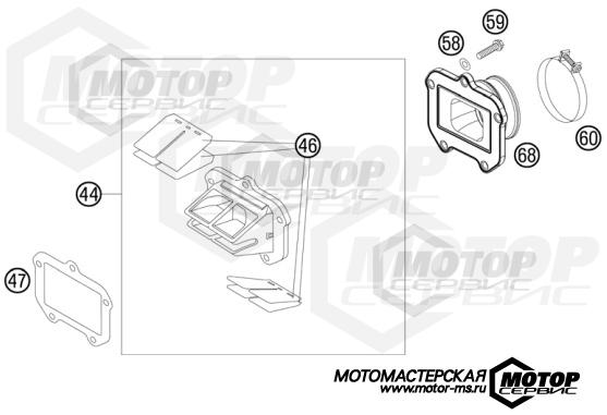 KTM Enduro 125 EXC Six Days 2013 REED VALVE CASE