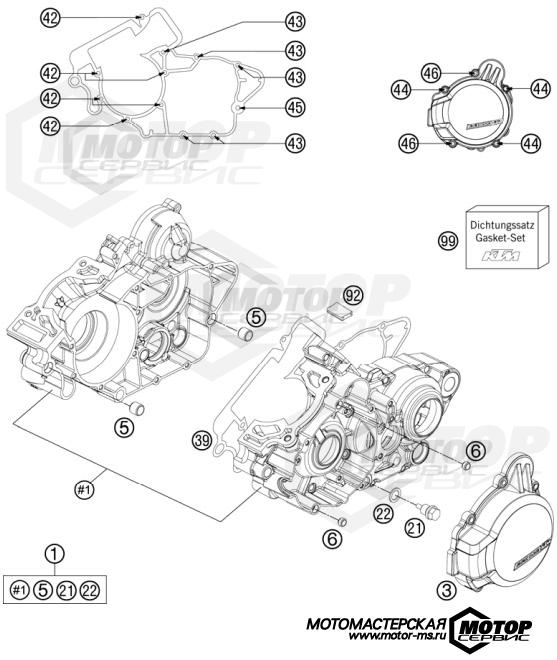 KTM Enduro 125 EXC Six Days 2013 ENGINE CASE