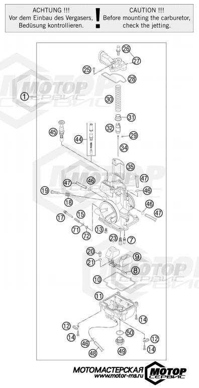 KTM Enduro 125 EXC Six Days 2013 CARBURETOR