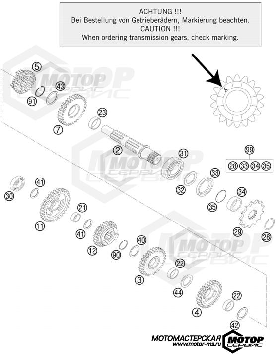 KTM Enduro 125 EXC 2013 TRANSMISSION II - COUNTERSHAFT