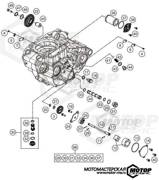 KTM MX 450 SX-F Factory Edition 2013 LUBRICATING SYSTEM