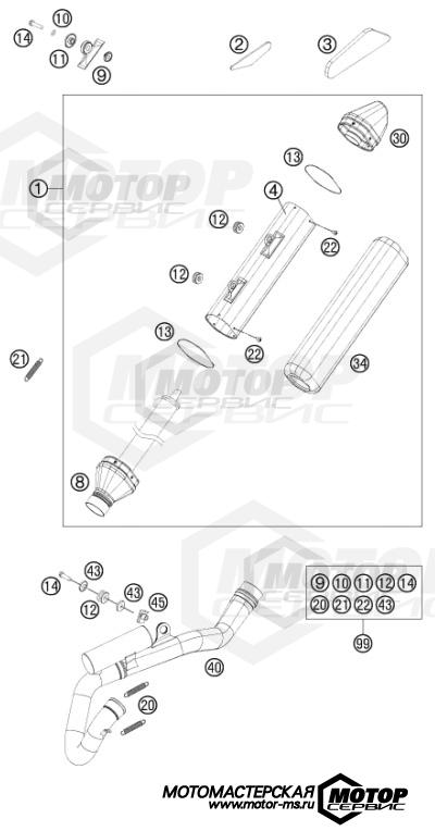 KTM MX 350 SX-F 2013 EXHAUST SYSTEM