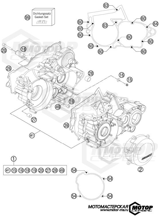 KTM MX 250 SX 2013 ENGINE CASE