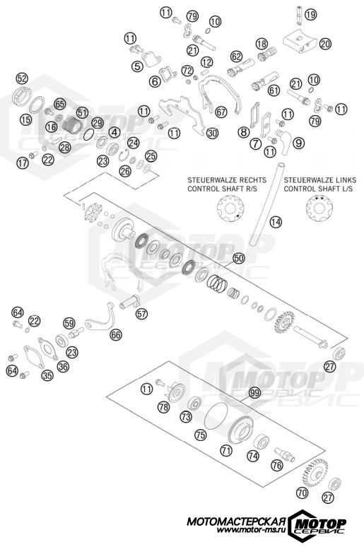 KTM MX 125 SX 2013 EXHAUST CONTROL