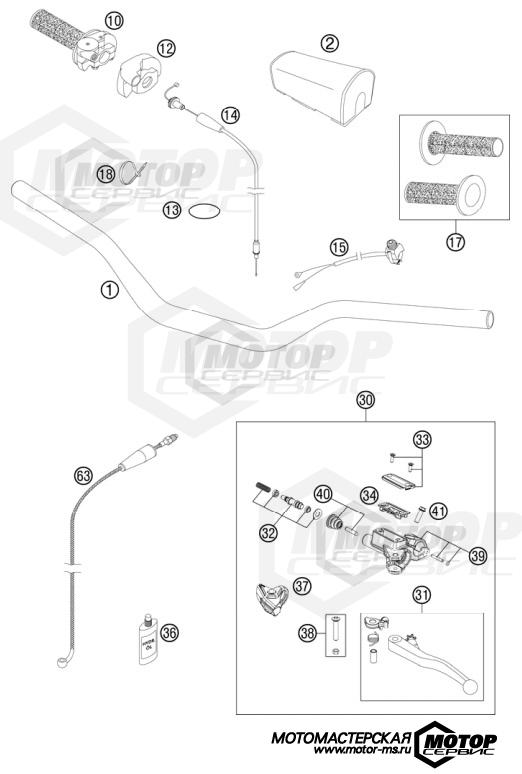 KTM MX 125 SX 2013 HANDLEBAR, CONTROLS