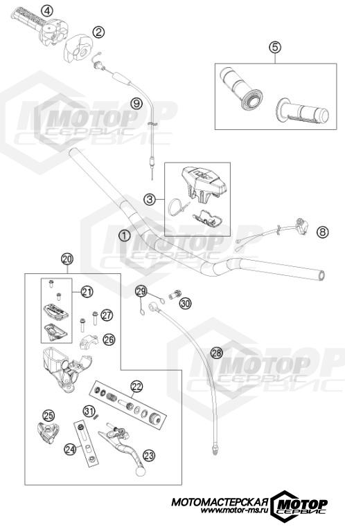KTM MX 85 SX 19/16 2013 HANDLEBAR, CONTROLS