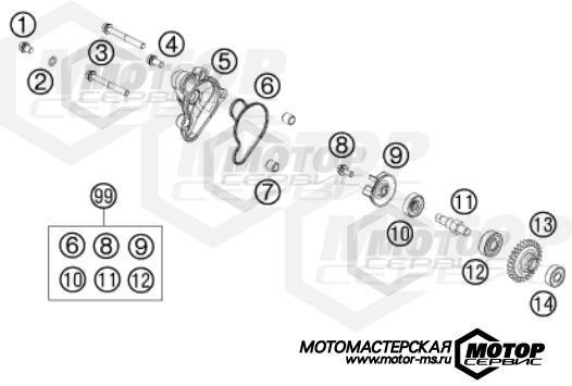 KTM MX 65 SX 2013 WATER PUMP
