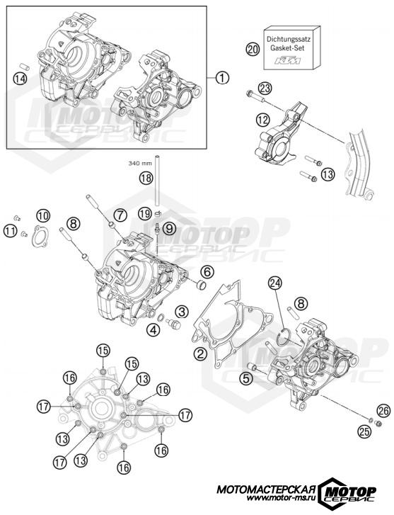 KTM MX 50 SX Mini 2013 ENGINE CASE