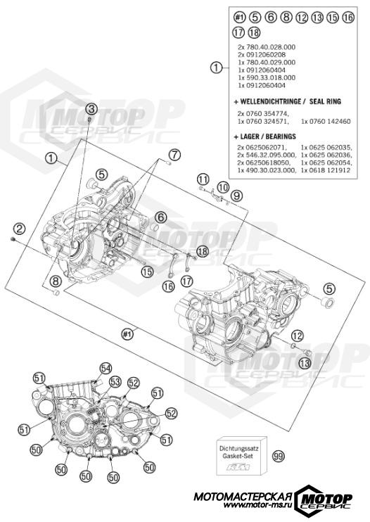 KTM Supermoto 450 SMR 2013 ENGINE CASE